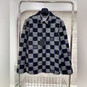LOUIS VUITTON NAVY BLUE CHECKERED PATTERNED SHIRT !!!